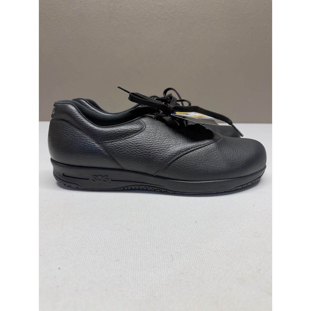 SAS Liberty Womens Work Shoes Slip-Resistant Black Leather Low Lace-Up 12M NWOB